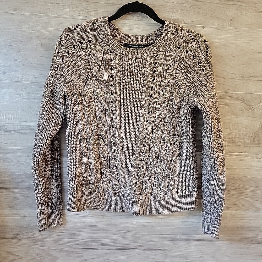 Michelle Nicole Brown Knit Sweater Women's Size M/S